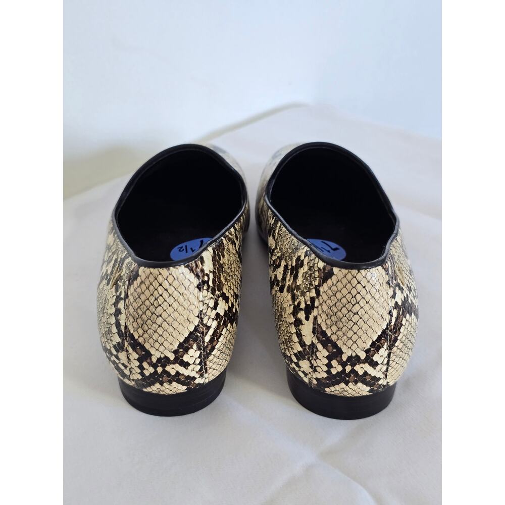Vionic Willa II Leather Slip-On Loafers Ivory Multi Snakeskin Size 7.5 - Picture 4 of 6